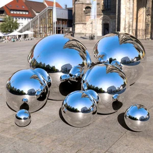 Set of 6 Garden Stainless Steel Gazing Balls Ball Globes Floating Pond Decor  - Picture 1 of 10