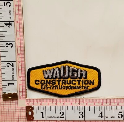 Waugh Construction Lloydminster Jacket Vest Patch Crest Logo Applique - Image 1 of 2