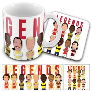 Arsenal Legends Printed Mug & Coaster Set Great Gift Gunners Henry Wright Etc - Picture 1 of 1