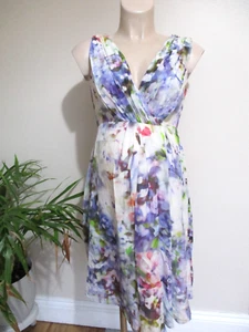 SERAPHINE LUXE MATERNITY & NURSING SMART PRINT SILK OCCASION DRESS SIZE 12 - Picture 1 of 3