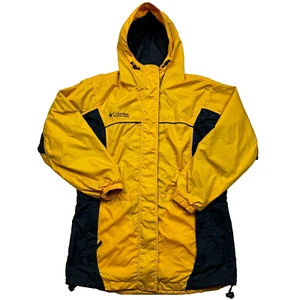 Columbia Sportswear Women's Outdoor Rain Jacket Yellow Full Zip Hooded Size M - Picture 1 of 17
