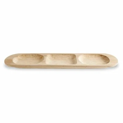 Mudpie - Paulownia Large Divided Tray - 40700243 - Image 1 of 3