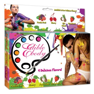 Edible Set of Four Flavored Body Play Paints for Couples Erotic Sensual Play - Picture 1 of 2