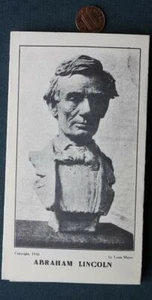 1940er Abraham Lincoln Bildhauer Louis Mayer Büste Statue Zeugnis Broschüre------ - Bild 1 von 1