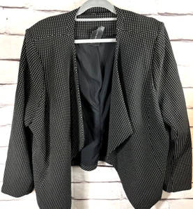 NWT Lane Bryant Womens Size 24 Black/White Dot Blazer - Picture 1 of 7