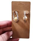 925 IPS Imperial Pearl Syndicate China Twist CZ Earrings 1"