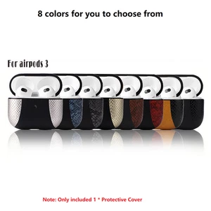 PU Leather Earphone Protective Shell Wireless Headphone Cover For AirPods 3 Case - Picture 1 of 30