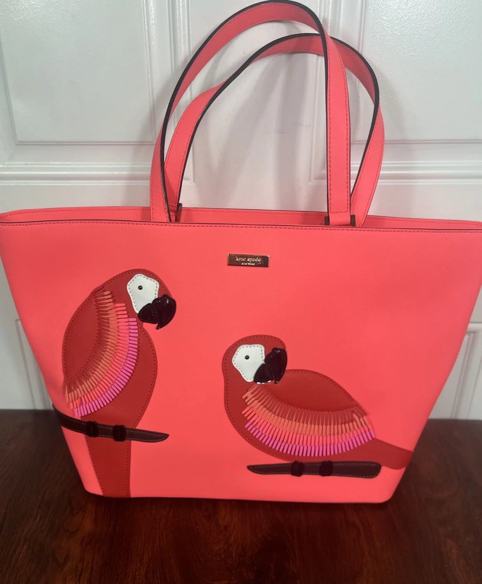 QMXO Spring Floral Tote Bag For Women - Red Bird & Flower Print, Large Capacity, Top Handle & Shoulder Strap - View #5