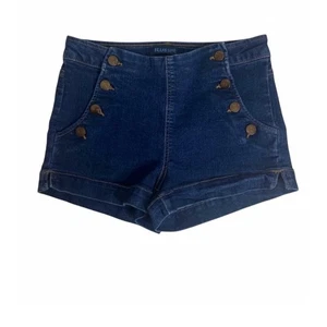 Pantaloncini donna denim vita alta Blue Spice taglia M bottoni davanti nautico - Foto 1 di 5