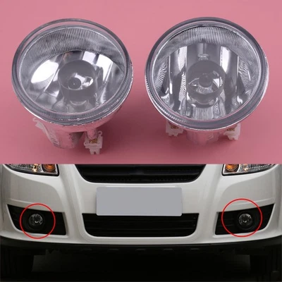 Replacement Fog Lights Clear Pair Fit For Suzuki SX4 2007-2011 Aerio 2002-2004 - Image 1 of 4