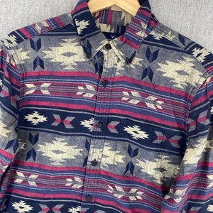 Camicia di flanella American Eagle Outfitters vestibilità classica stampa manica lunga AOP Medium - Foto 1 di 12