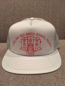 Vintage Luseland Saskatchewan School Reunion Mesh Trucker Hat Canada SK 1984 80s - Picture 1 of 6
