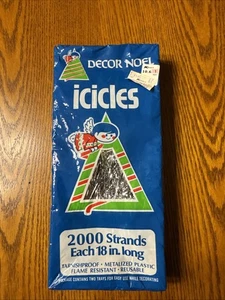 Vintage Neu im Karton Weihnachtsbaum Eiszapfen Lametta metallisiert Urlaub - Bild 1 von 3