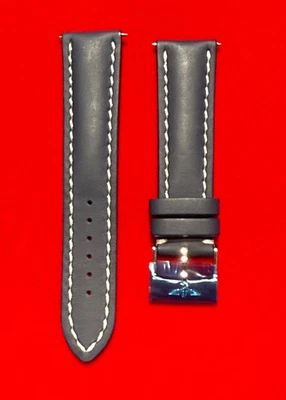 CORREA DE PIEL DE BECERRO MILITAR AZUL BREITLIING CON HEBILLA DE ACERO INOXIDABLE Foto 1 de 2