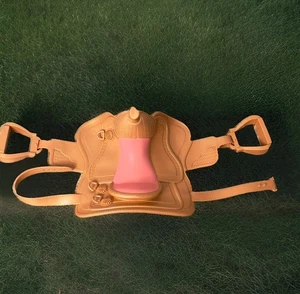 Our Generation Saddle Stirrups Battat Brown Pink Seat Fits 18" Dolls 20” Horses - Picture 1 of 9
