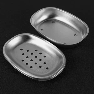 Soap Drainer Tray Holder Metal Soap Bar Stainless Steel Soap Dish - Picture 1 of 14