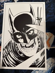 The Terrifying Crimson Bat signiert 11x17 Druck Aaron Rizo - Bild 1 von 4