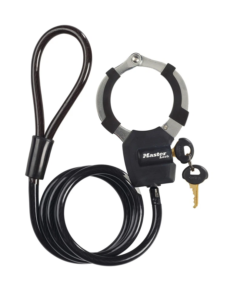 Master Lock Cã¢ble Antivol a Clã avec Menotte - 1 M