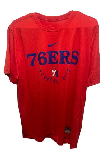 Philadelphia 76ers Sixers  Shooting Shirt Red Men’s Nike Dri Fit China Large Cover