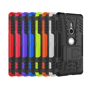 Shockproof Kickstand Dual Layer Hybrid gorilla Case Cover for Sony Xperia Model - Picture 1 of 20