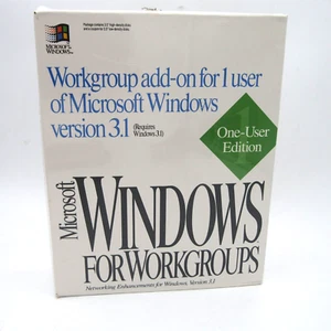 Microsoft Windows For Workgroups Enhancements For Windows 3.1 One User Sealed - Picture 1 of 8