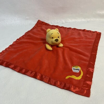 Manta de seguridad Disney Baby Red Winnie The Pooh borde satinado olla de miel Lovey  Foto 1 de 4