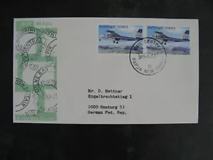 PAPUA NEW GUINEA, cover (Mail Centre Lea) to Germany 1988, pair aeroplane - Picture 1 of 1