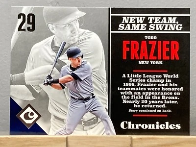 2017 Panini Chronicles #29 Todd Frazier #58 New York Yankees 1021 - Image 1 of 2