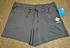 Columbia Women's French Terry Shorts Size 1X Black 5" Inseam NWT B20 - Picture 1 of 4