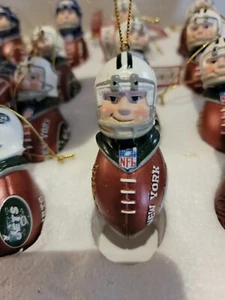 Scottish Christmas Team Tacklers New York jets Ceramic Football Ornament - Picture 1 of 2