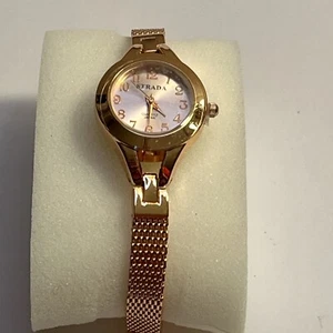 Strada Watch Women Band Never Used Shiny Copper Color Fancy Never Worn - Picture 1 of 15