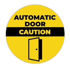 1PC XL Prank Automatic Door Sign Round 5" Novelty Sticker by Ellopi - Picture 1 of 27