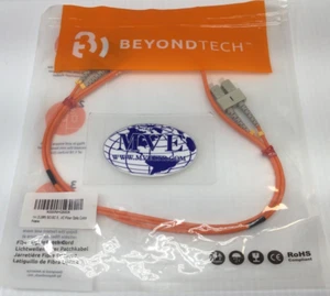 LOT OF 4 1M BEYOND TECH X000NHQM0X SC-SC FIBER OPTIC PATCH CABLE BRAND NEW - Picture 1 of 5