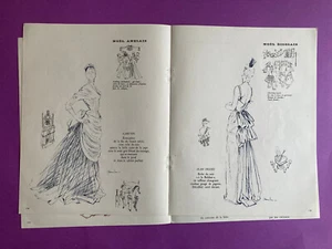 Dessin de mode 1947 Harambure automne hiver vintage illustration collection déco - Picture 1 of 6