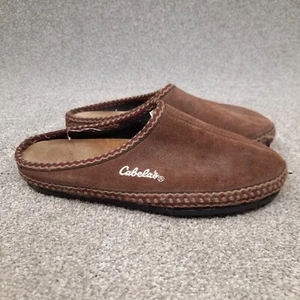 Cabelas Mens Slippers Size 9 Brown Slip On Loafers Sandal Moccasin Moc Indoor - Picture 1 of 11
