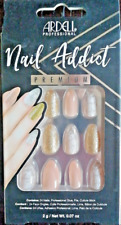 Ardell Nail Addict Premium False Nails - Nude/Gold Glitter (24 Nails)