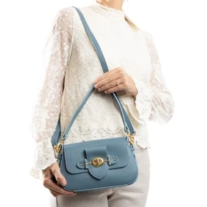 Borsa in pelle naturale da donna pregiato elegante fatta  a mano garanzia 5 anni - Picture 1 of 5