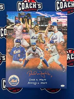 David Wright Autographed 16x20 Custom Graphic Wrapped Canvas with Inscription (J — 第 1/2 张图片