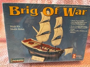 Brig of War Early American Warship Model Kit Lindberg#72219 2000 LEVEL 2 NEW - Picture 1 of 1