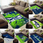 Seattle Seahawks Non-Slip Area Rug Soft Living Room Carpet Dustproof Floor Mat