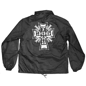 DOGTOWN SKATEBOARDS - CROSS LOGO WINDBREAKER COACH JACKET BLACK - S M L XL - Picture 1 of 2