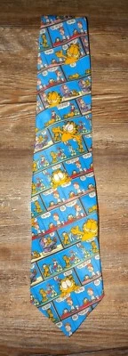 Corbata Rainbow Connection Garfield el gato tira cómica para hombre Foto 1 de 2