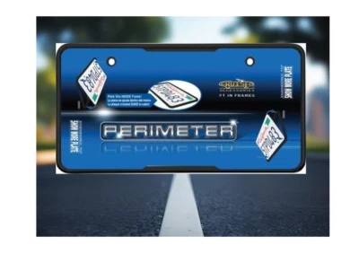 Marco de matrícula perimetral negro nuevo negro Foto 1 de 3