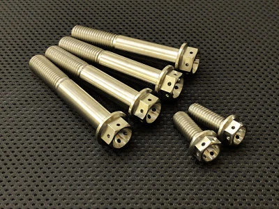 Ducati Hypermotard 939 S SP Evo Titanium drilled caliper bolts 16 on Ti full set - Image 1 of 4