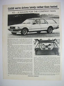 FORD XD FALCON S PACK 5.8 V8 WAGON MAGAZINE PREVIEW & DRIVE ARTICLE - Picture 1 of 1
