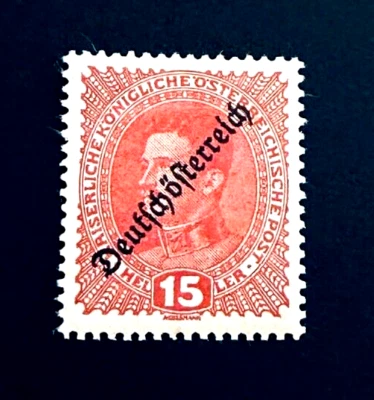 澳大利亚邮票 - 1918 年皇帝卡尔一世叠印完好 OG H r43🔥 — 第 1/2 张图片