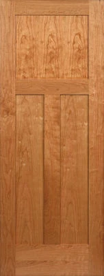 GLOBAL ONE FOREST PRODUCTS PREMIUM WOOD DOORS Cherry 3 Panel Flat Mission / Shaker Stain Grade Solid Core Interior Wood Doors
