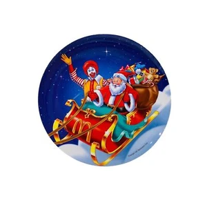McDonald’s Vintage 1997 Weihnachten Ronald und Santa 9,5" Kunststoff Servierplatte - Bild 1 von 7