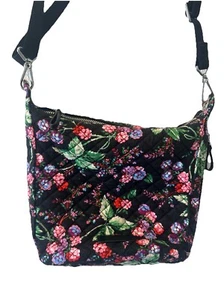 Vera Bradley Handtasche Crossbody Hipster Winter beere verstellbare Tasche schwarz lila - Bild 1 von 13