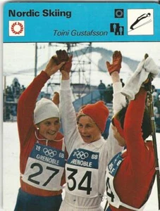 Tarjeta Sportscaster 1977-79, #03,01 esquí nórdico, Toini Gustafsson, Finlandia - Imagen 1 de 1